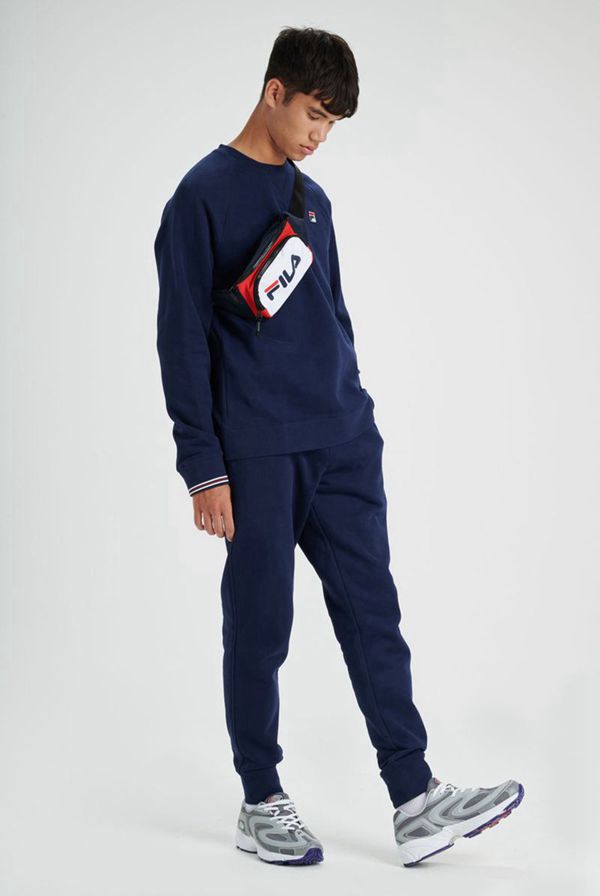 Fila Pozzi Crew Men's Sweatshirts - Navy,NZ 24-26134